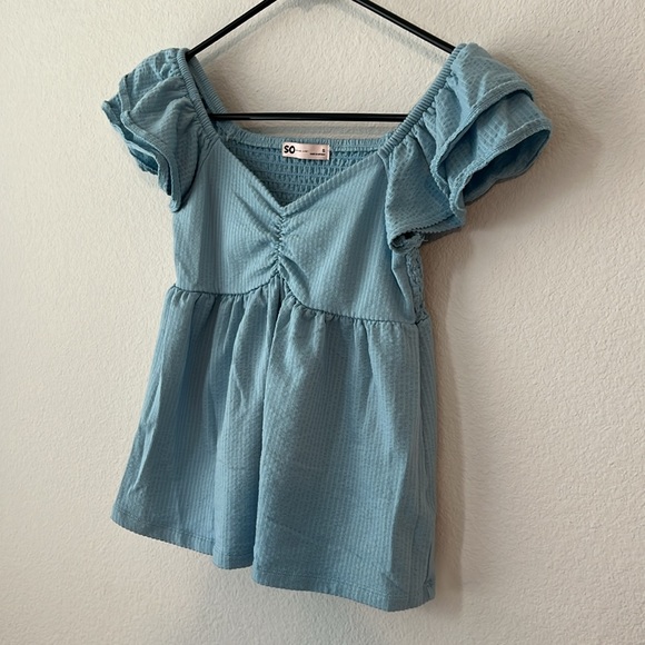 SO Jr Girls Blue Top - S - Picture 3 of 6
